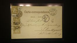 1880 Chur - Stuttgart. C.C. Spez. - Stempel. Helvetia Tübli