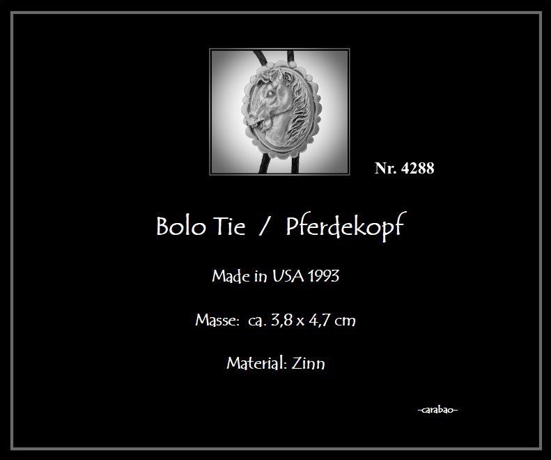 Krawatten: Bolo Tie / Pferdekopf / Nr. 4288 – Neu (gemäss Beschreibung) aus Winterthur von -carabao- 6