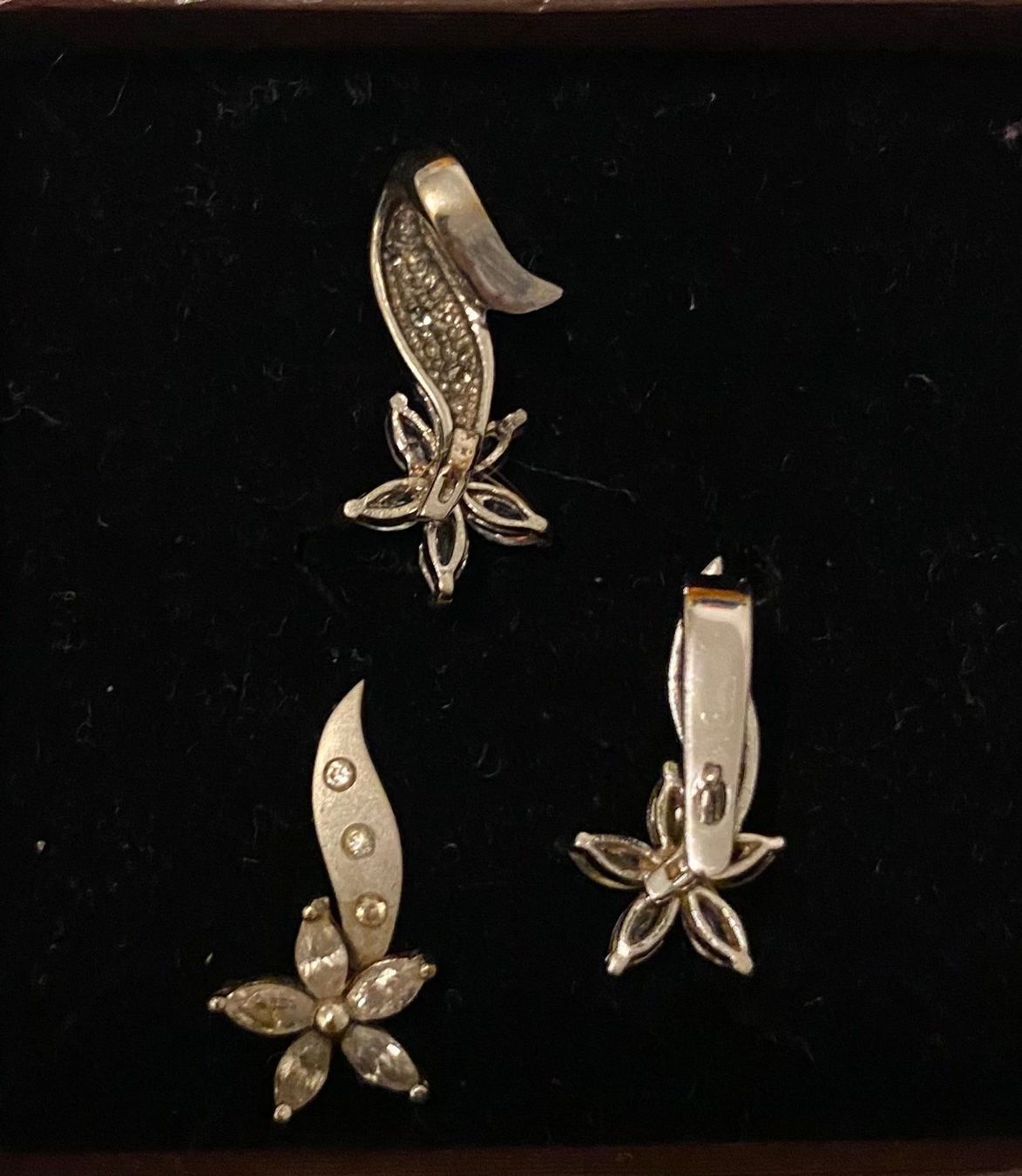 Orecchini pendenti & Orecchini a lobo: Weiss Gold set 585  mit steine – Usato da Pfungen venduto da Outlet64 2