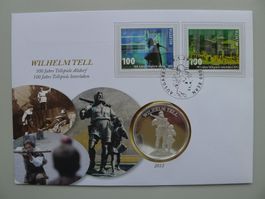 2012: Wilhelm Tell - Tellspiele +Medaille, TOLLER NUMISBRIEF