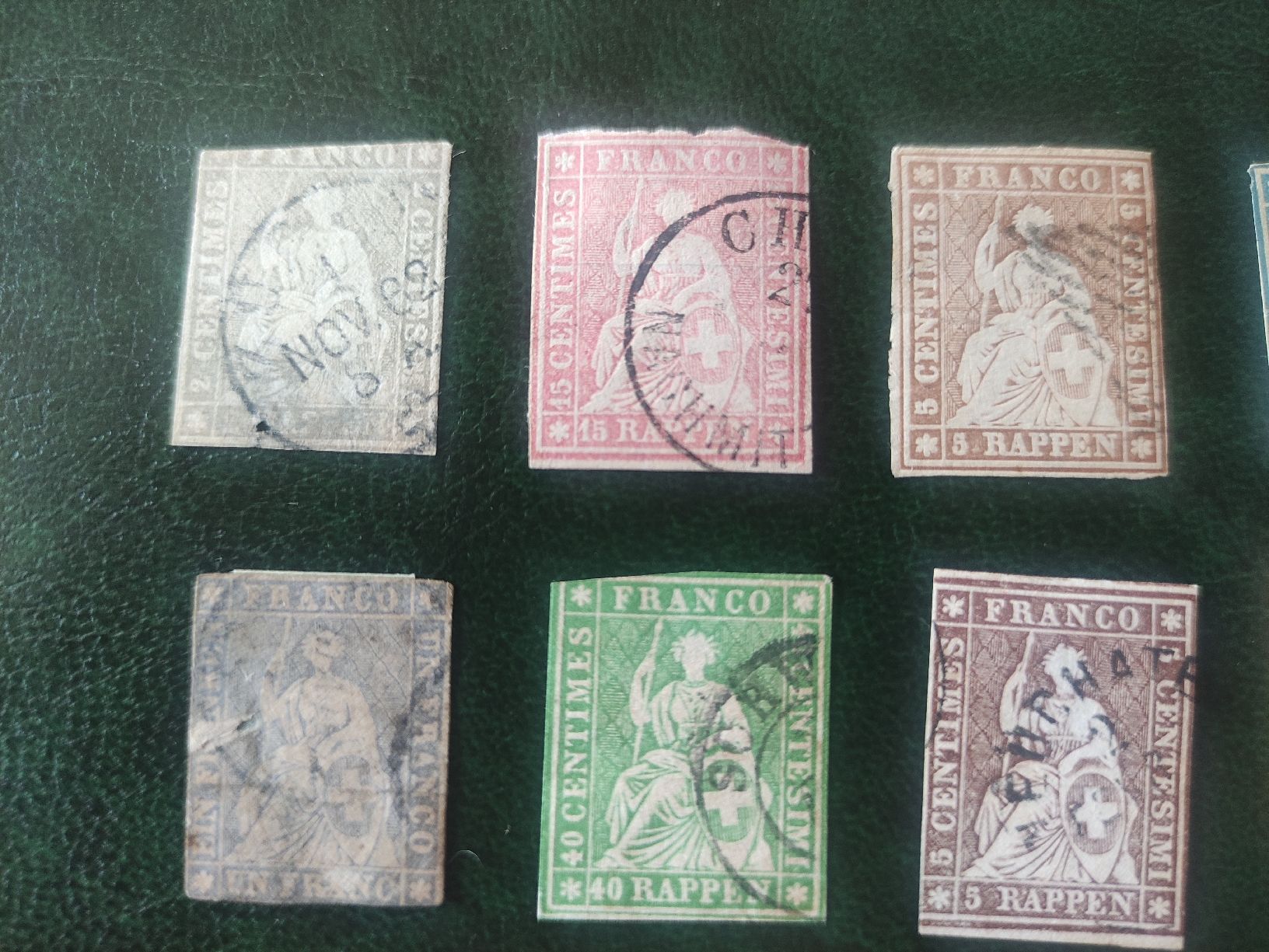 Tutti i francobolli: 10x Strubel mit 1Fr und 2Rp – Usato da St. Gallen venduto da Pintador 2