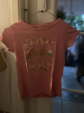 T-shirt rose fille "Cactus & Flowers" 6-7 ans