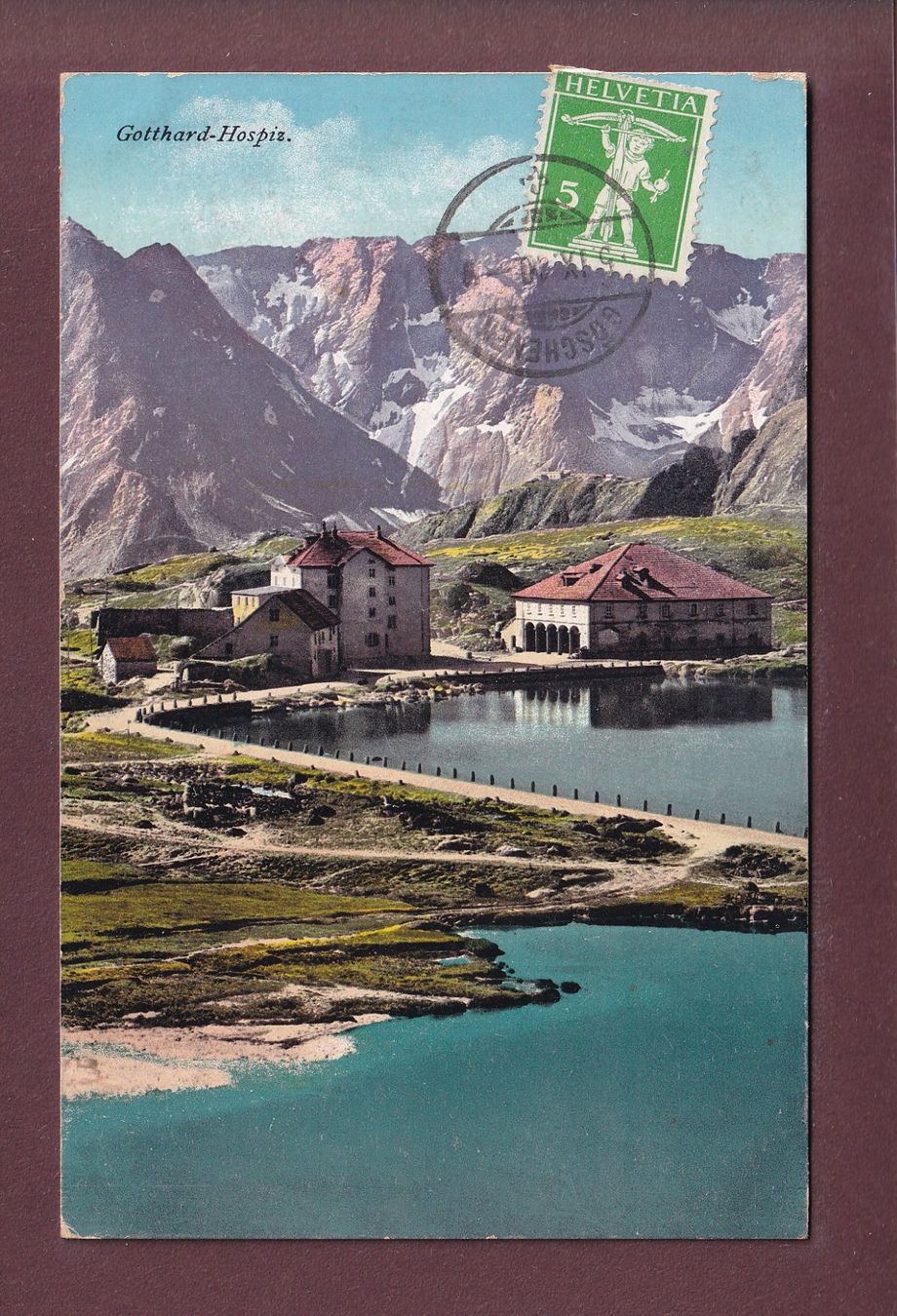 Cartoline postali: GOTTHARD-HOSPIZ - 1910 – Usato da Pully venduto da nicecards