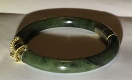 Jade Armband Silber vergoldet Vintage