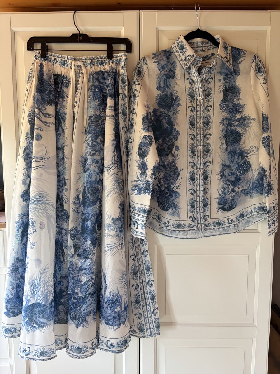 Kleider: Linen Blend Blouse & Skirt – Neu (gemäss Beschreibung) aus St.Josefen von lop_lh8d 1