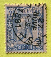 Briefmarken aus Belgien König Leopold II gestempelt 