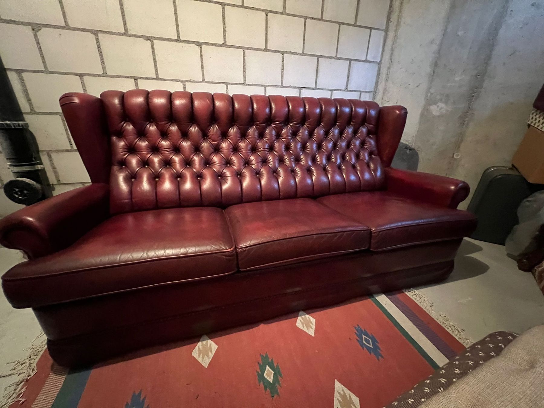 Divani: Ledersofa im Chesterfield Style – Usato da Bonaduz venduto da car_9bgh 4