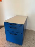 Schreibtisch Roll-Container / Rollkorpus blau