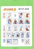 Pegasus Airlines, B737-800, Safety Card, ,