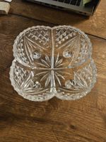 Kristall Schale / Schüssel auf Füssen, Vintage Design! (S2)