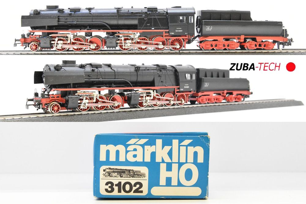Märklin 3102 Dampflok BR 53 DB H0 WS Analog mit OVP (Gebraucht) in St ...