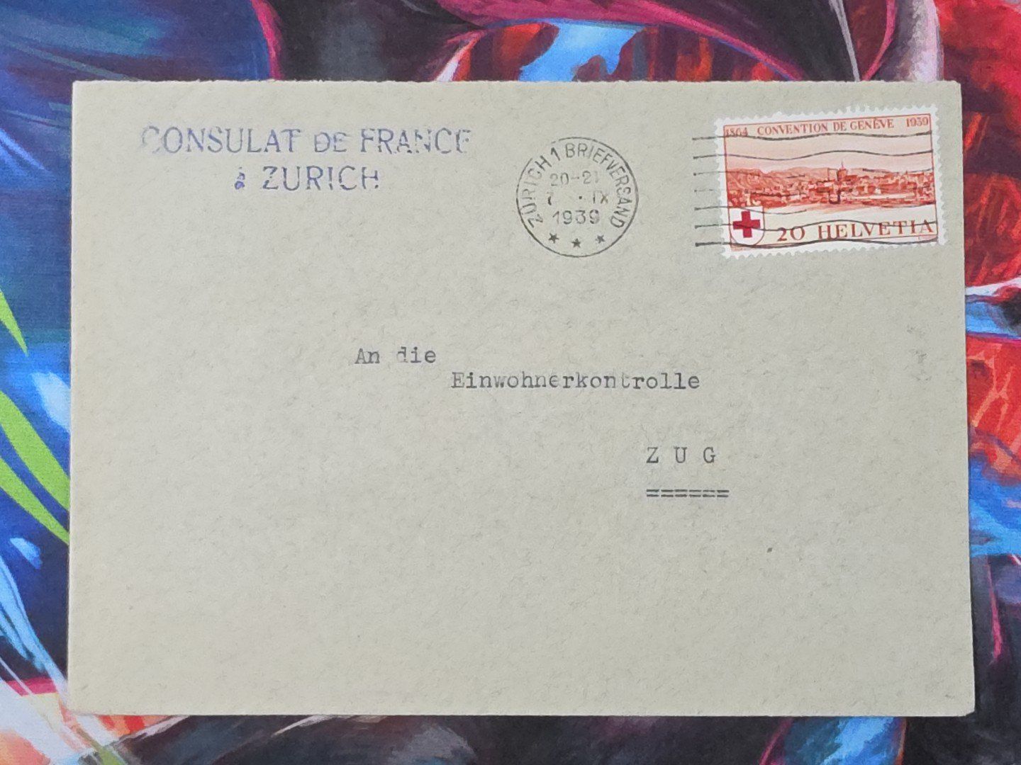 Tutti i francobolli: CL33 Enveloppe + Timbre Suisse 1939 – Usato da Cousset venduto da Patrick_Collections