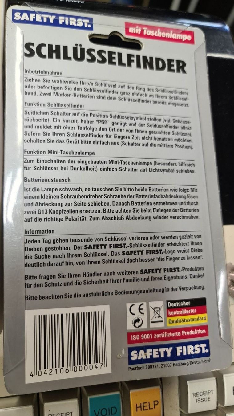 Alarmanlagen: Schlüsselfinder – Neu und originalverpackt aus Sins von sagitarius58 1