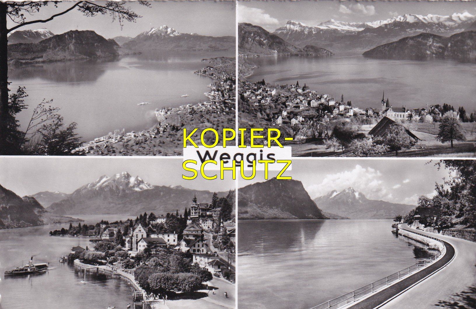 Cartoline postali: Weggis (4 Ansichten) /mp – Usato da Hombrechtikon venduto da Rudolf07