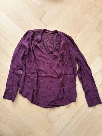 Comptoir des Cotonniers Blouse prune T.34,  cupro et viscose