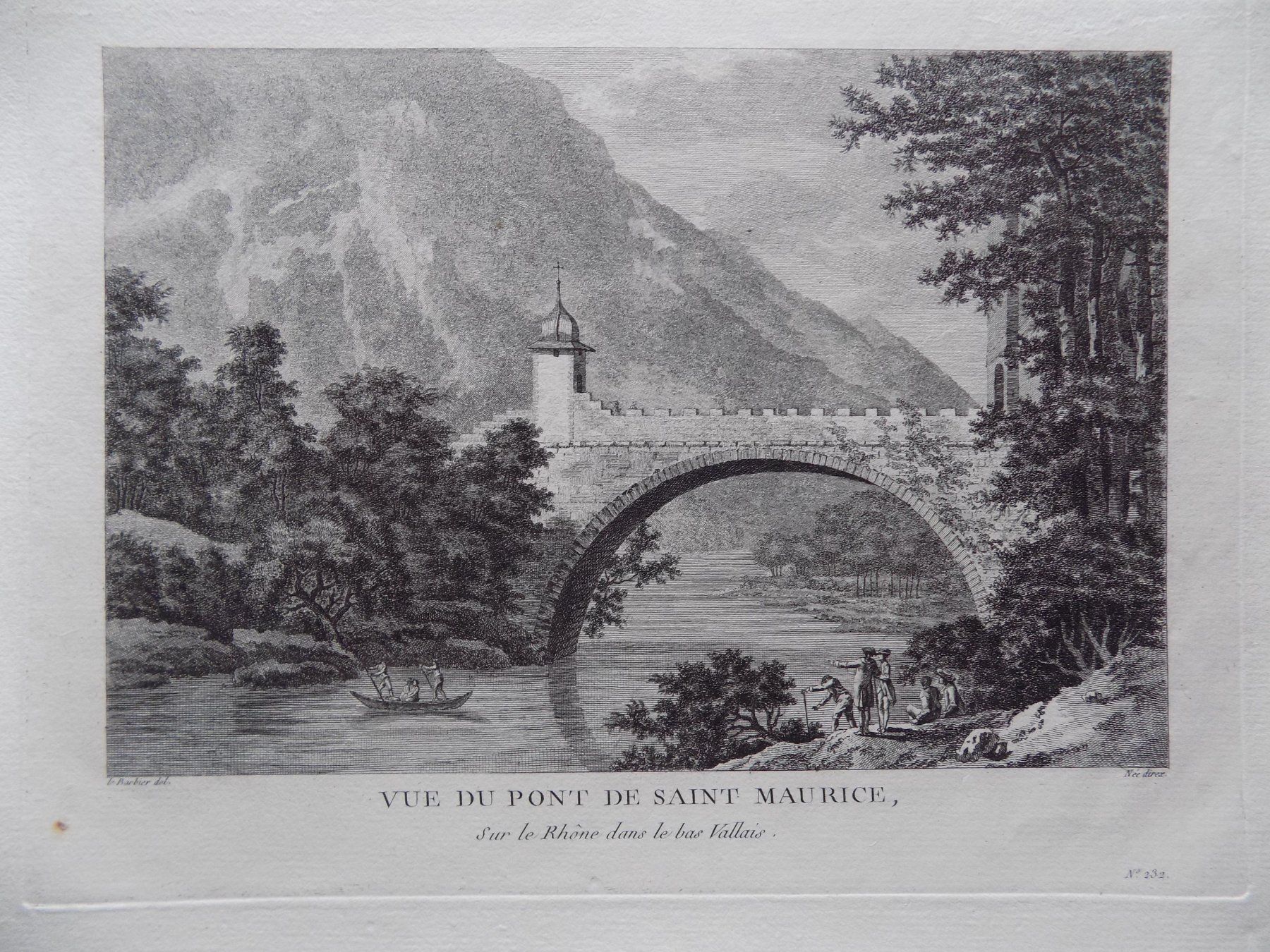 Incisioni: Vue du Pont de Saint Maurice – Usato da Risch venduto da Antikfee 1