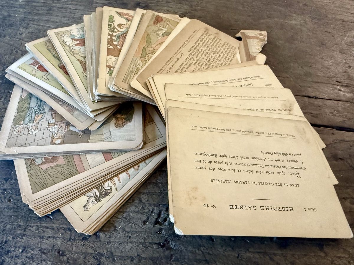 Cartoline postali: Antike illustrierte religiöse Karten, "HISTOIRE SAINTE" – Usato da Lamone venduto da LaCantinaMagica 6
