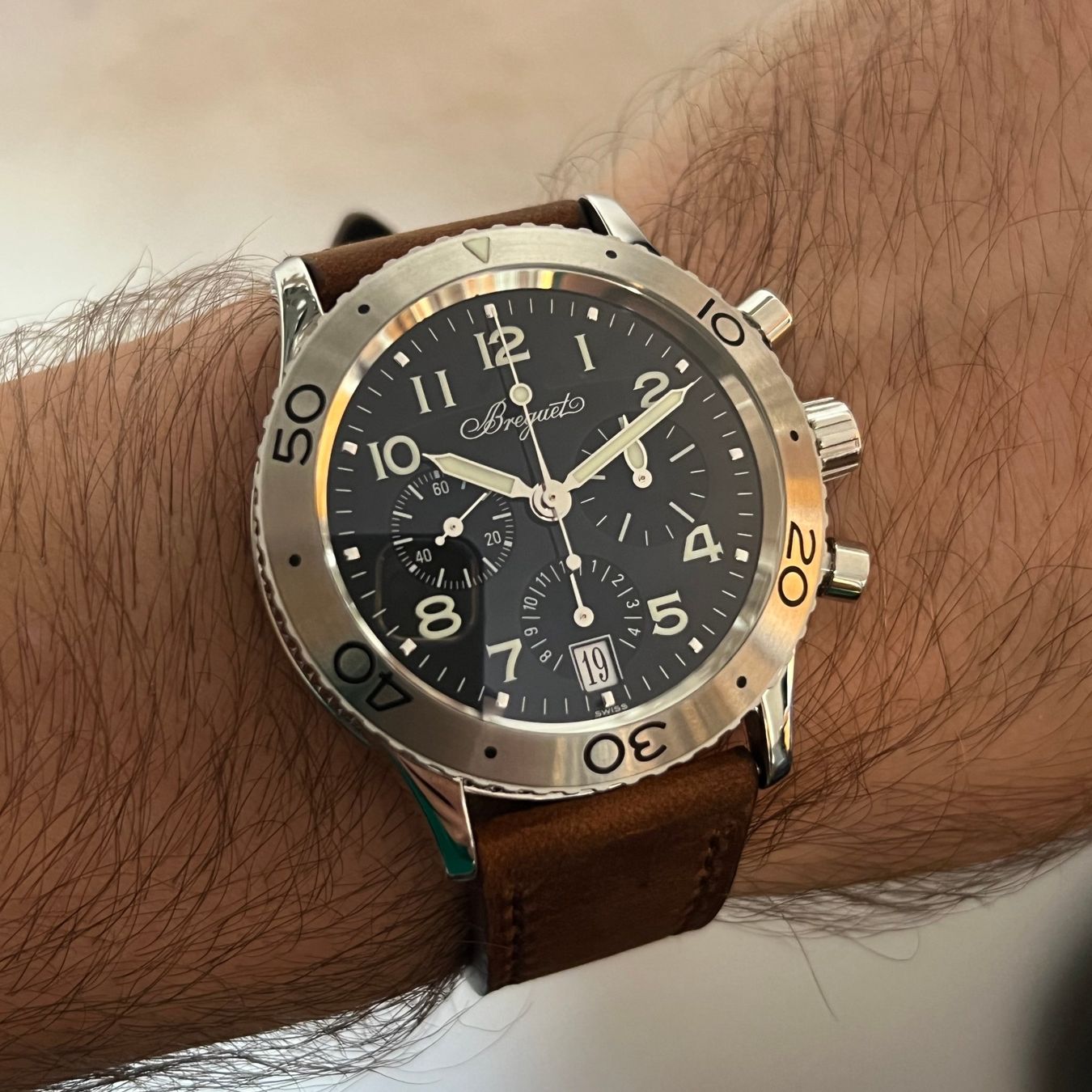 Breguet Orologi: Breguet Type XX Transatlantic Automatic Date 3820 – Usato da Carouge GE venduto da Watchaser 3