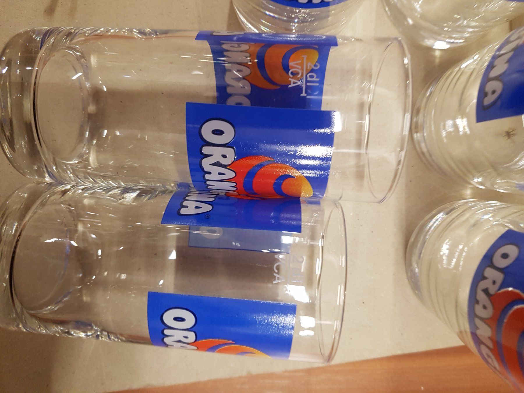 Bicchieri: 6 Orangina gläser 2dl L3 – Usato da Schwarzenburg venduto da flamingo1970 1