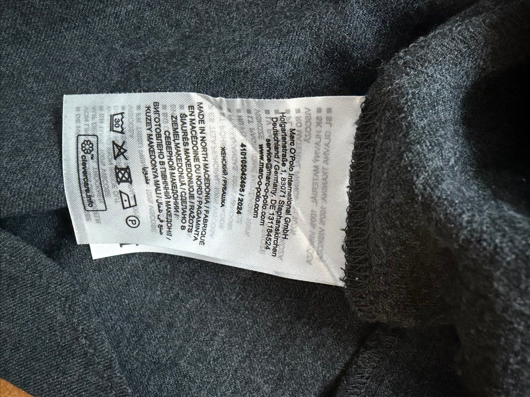 Marc O'Polo Camicette: Bluse Langarm, anthrazit – Usato da Burgdorf venduto da Bizeli 1
