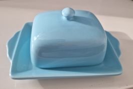 Butterschale blau Keramik