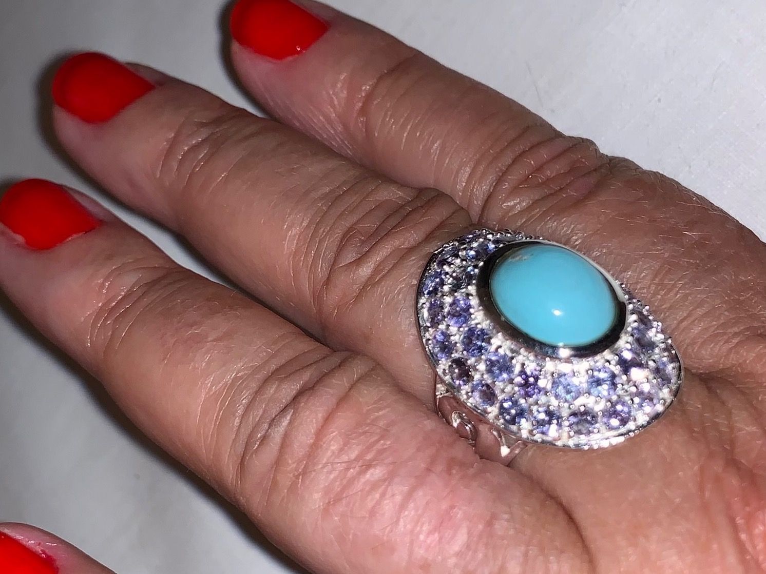 Llan Valls Joies Ringe: Sleeping Beauty Turquoise & Tanzanites Sterl.Silver 925 Ring – Neu (gemäss Beschreibung) aus Birsfelden von Brut 7