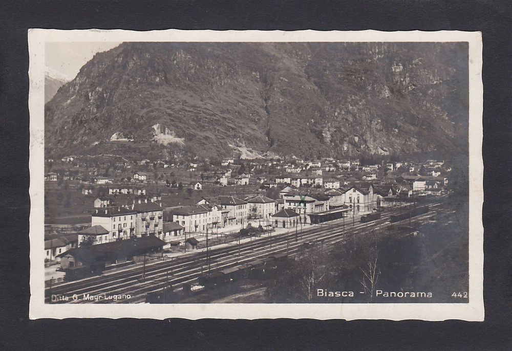 BIASCA Panorama, Bahnhof, 1928 Kaufen auf Ricardo