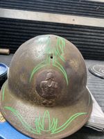 Stahlhelm Militär Vintage Zustand Gebraucht mit Emblem