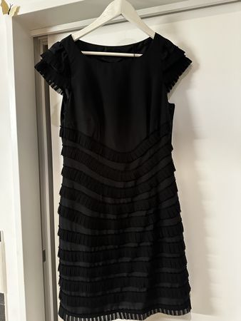 Esprit Collection Kleid m. Volants Gr. 36, Schwarz, Neu