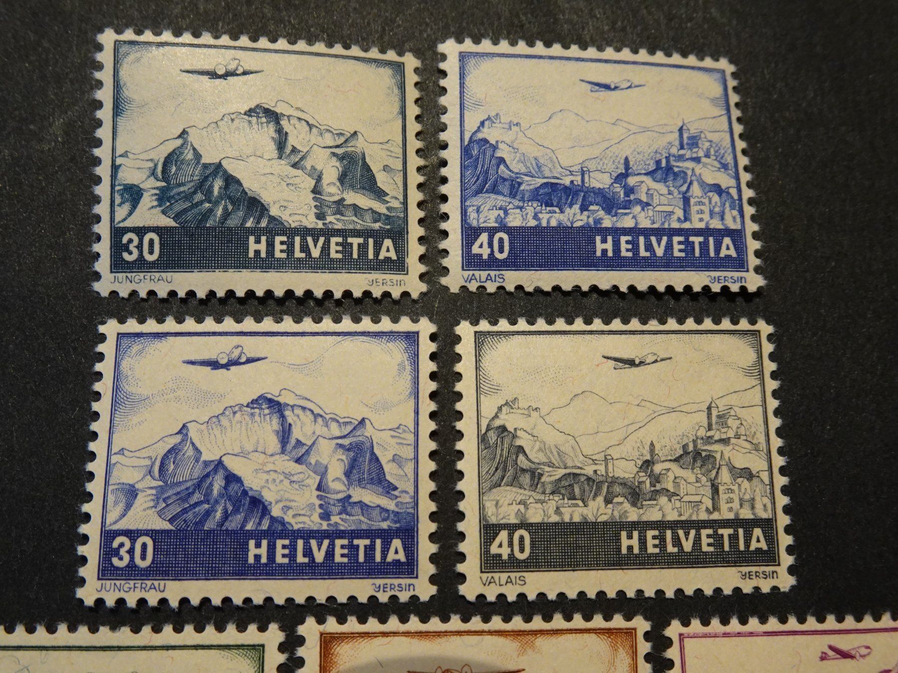 Tutti i francobolli: 1941 LANDSCHAFT/FLUGZEUG/PRO AERO/FARB., postfrisch – Nuovo (secondo la descrizione) da Eschenbach SG venduto da eDaisy 1