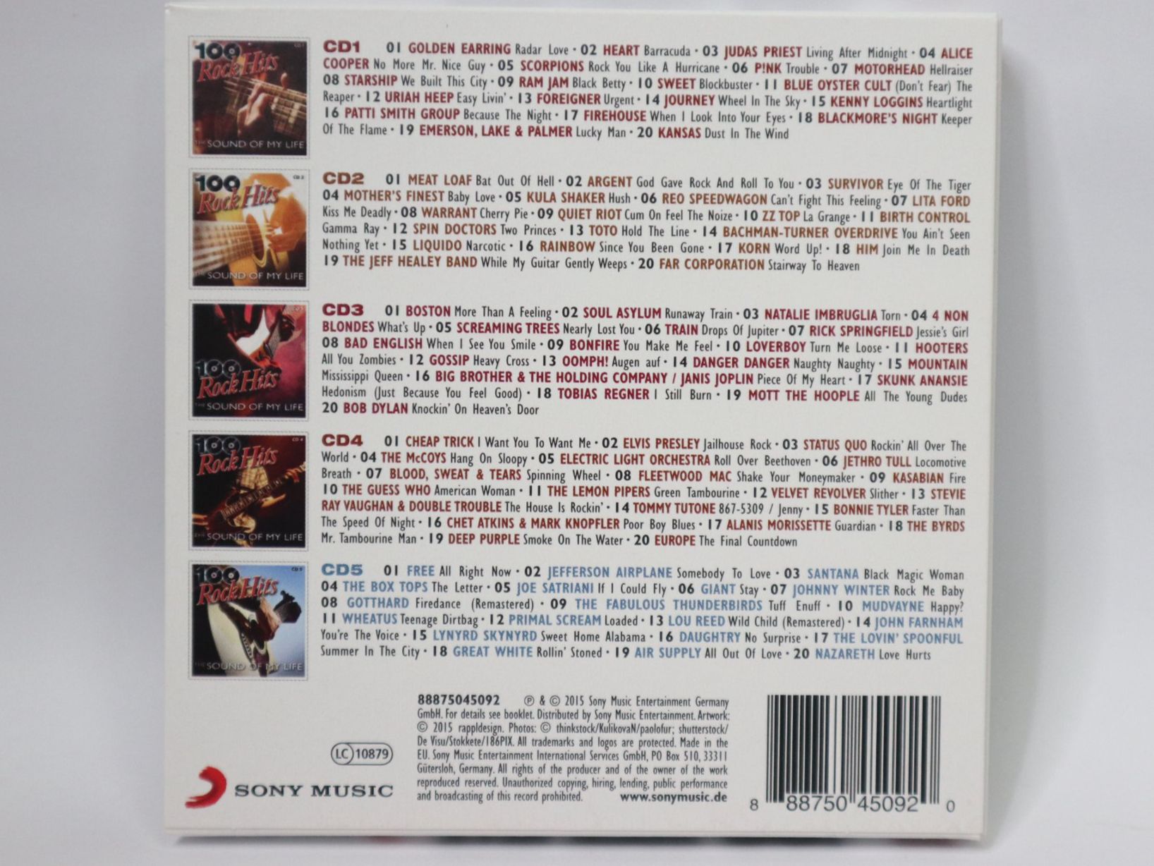 CDs: 5 x CD 100 Rock Hits Compilation Various – Gebraucht aus Eschenbach SG von Astalavista 1