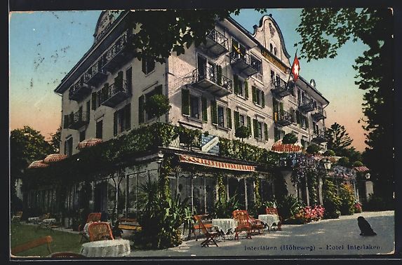 Cartoline postali: Interlaken, Höheweg, Hotel Interlaken – Usato da Berlin venduto da bartko-reher