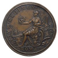 Sixtus V. 1585-1590, AE-Restitutionsmedaille o.J. (18.Jhdt.)