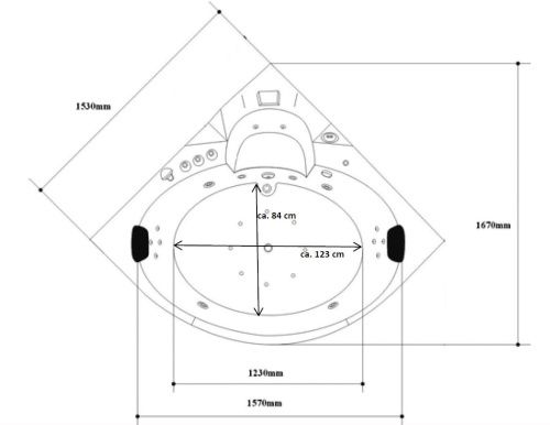 Whirlpool: Whirlpool Indoor Eckbadewanne VILLA CARL – Nuovo e nell'imballaggio originale da Herbertingen venduto da jet-line-e-trade 2