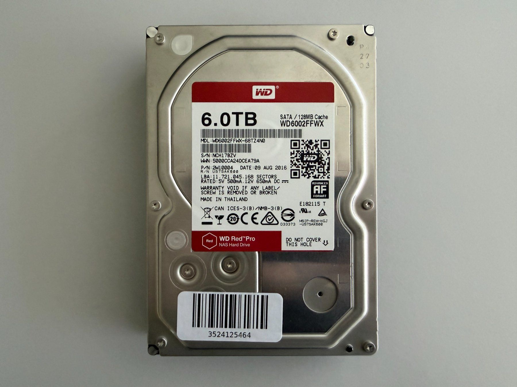 Western Digital Dischi rigidi: WD Red Pro 6TB HDD / Festplatte – Usato da Pratteln venduto da HMW-Solutions