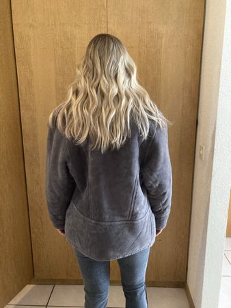 Manteau cuir daim véritable