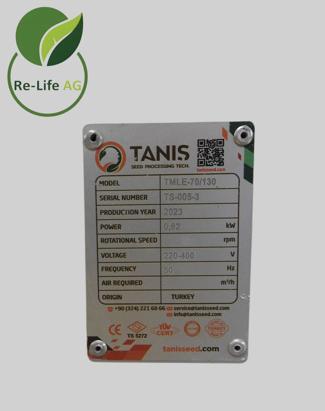 Tutte le macchine: Tanis | TMLE-70/130 | Industrial Seed Processor – Usato da Reinach BL venduto da Re-LifeAG_Labor 6