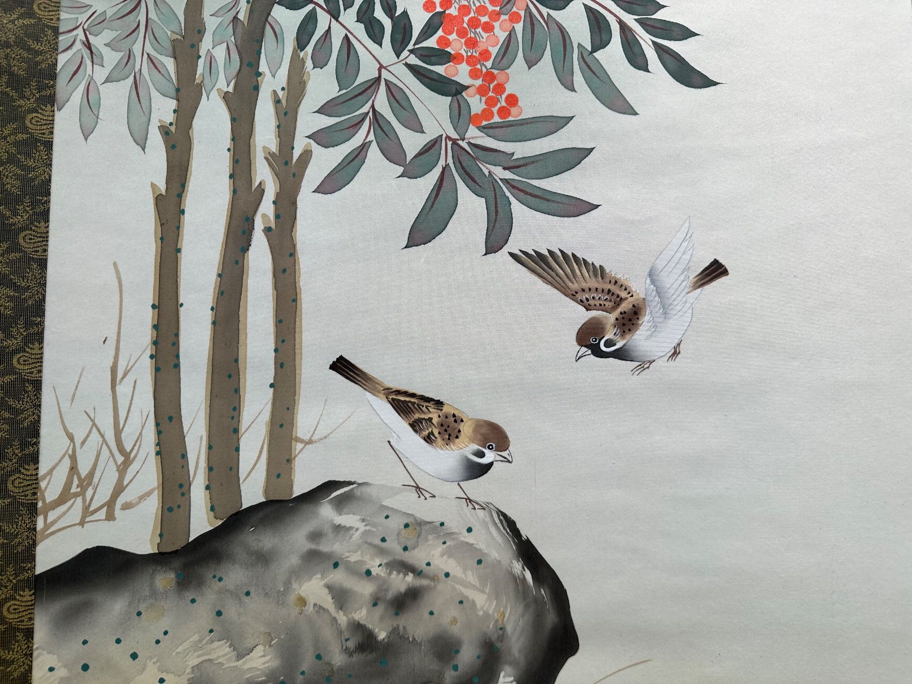 Poster & Bilder: Rollbild Japan Kakejiku „Suzume" – Gebraucht aus Bern von mbtiti
