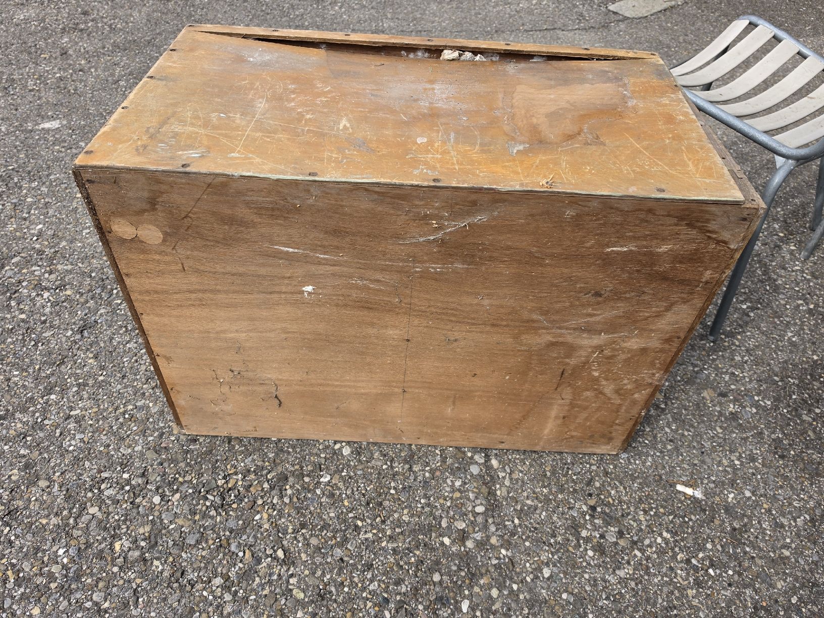 Cassettiere: Antiker Holz-Rollladenschrank, Shabby Chic Stilmöbel – Difettoso da Mettlen venduto da elios0888 3
