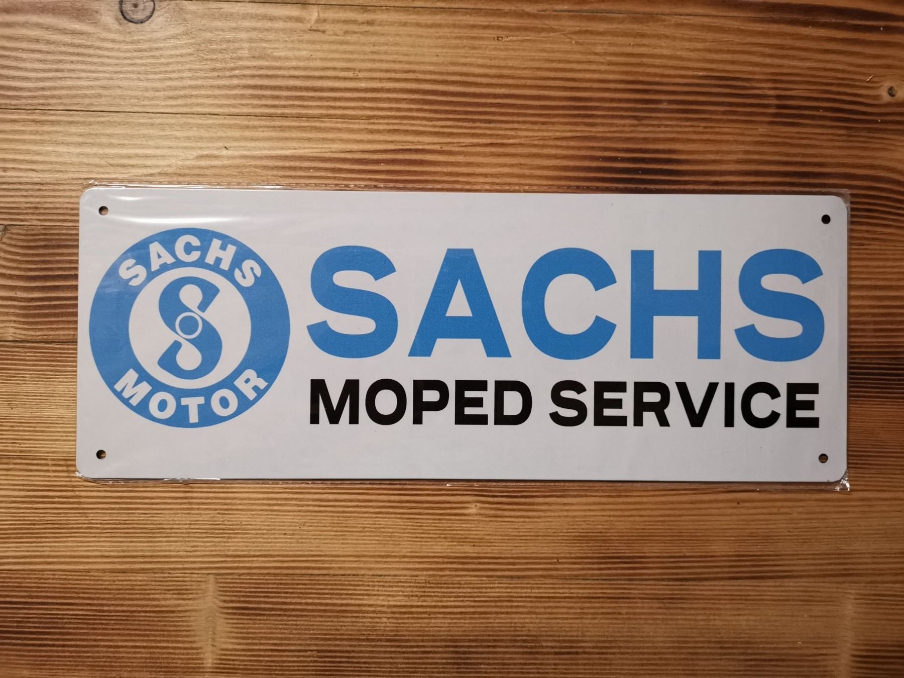 Sachs Ciclomotori: Schönes neues Sachs Blechschild . – Nuovo e nell'imballaggio originale da Stalden (Sarnen) venduto da SACHS_85