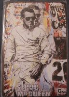 NEU: Steve McQueen Gulf Blechschild Auto Plakat