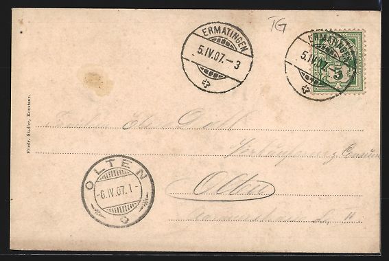 Cartes postales: AK Ermatingen, Uferpartie mit Boot, 1907 – D'occasion à Berlin par bartko-reher 1