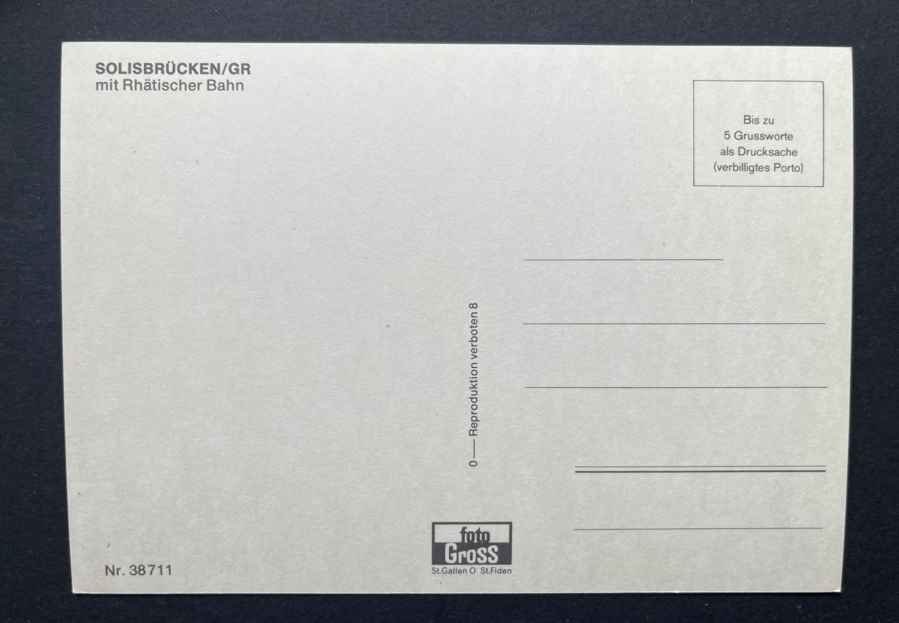 Cartoline postali: SOLISBRÜCKEN/GR mit Rhätischer Bahn – Usato da Ostermundigen venduto da DaxKarten-75 1