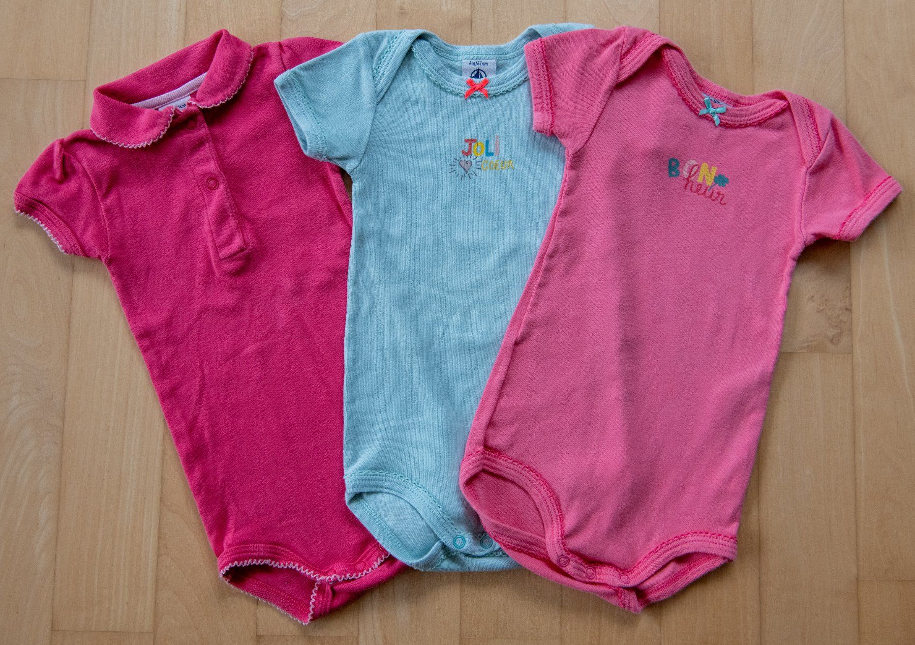 Petit Bateau Unterwäsche: 3 Bodys von Petit Bateau, Gr. 67 – Gebraucht aus Meilen von luca70