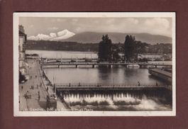 GENEVE - Quai des Bergues et les Ponts - Tram - 1925