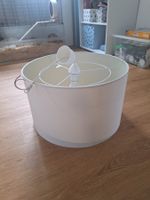 Deckenleuchte weiss Stoffschirm rund Durchmesser 50 cm