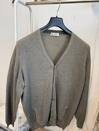 Fioroni Cashmere Cardigan Khaki XL Made in Italy NEU
