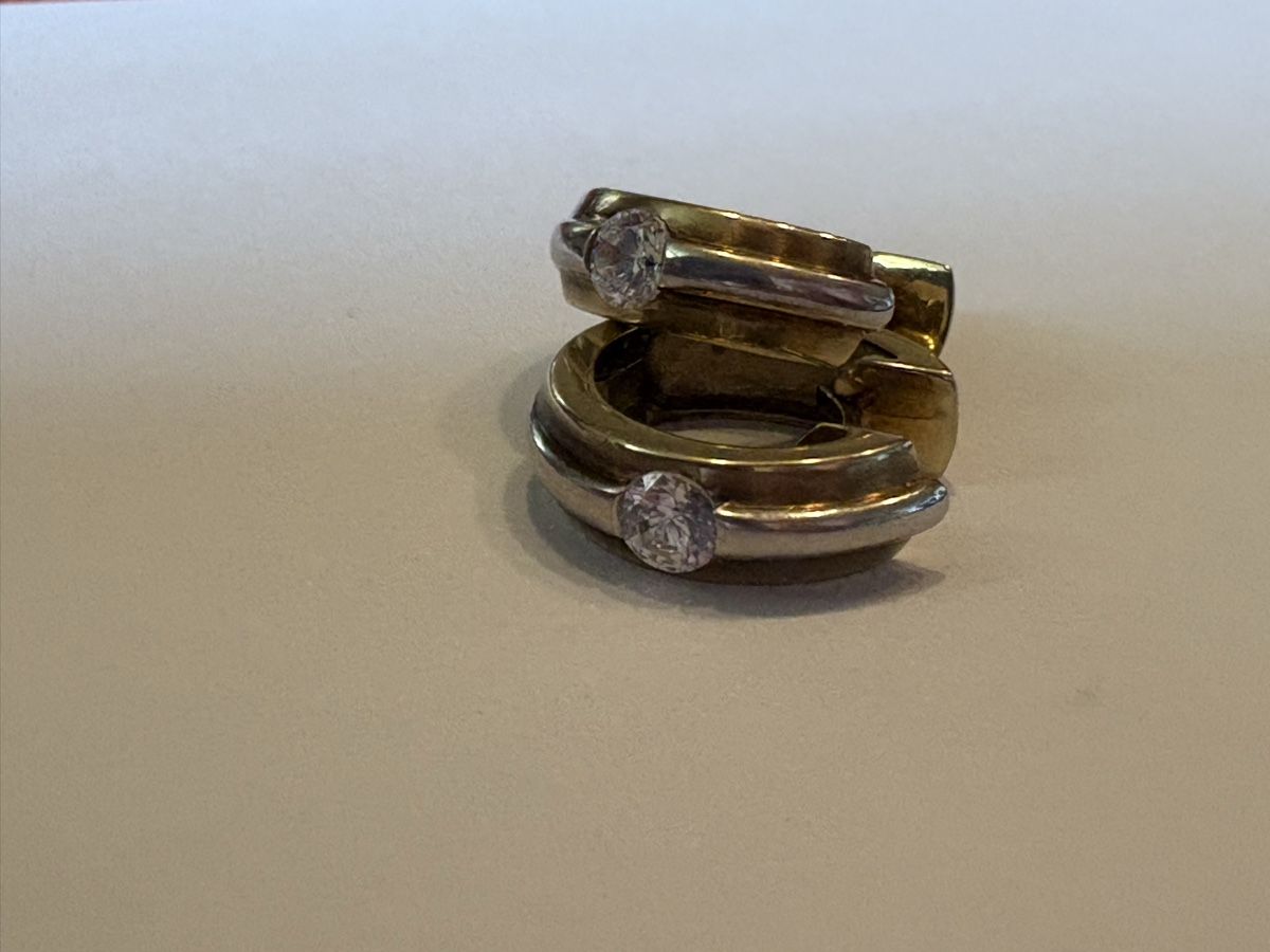 Orecchini pendenti & Orecchini a lobo: 375 Gold Ohrringe mit zirkonia  – Usato da Murten venduto da Tzaugg 2
