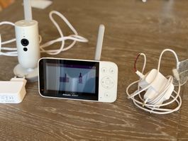 Philips Avent Baby Monitor, White, Complete Set, Used