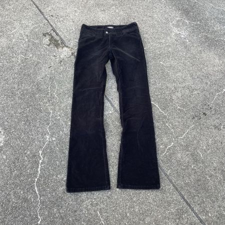 Black corduroy flared jeans 